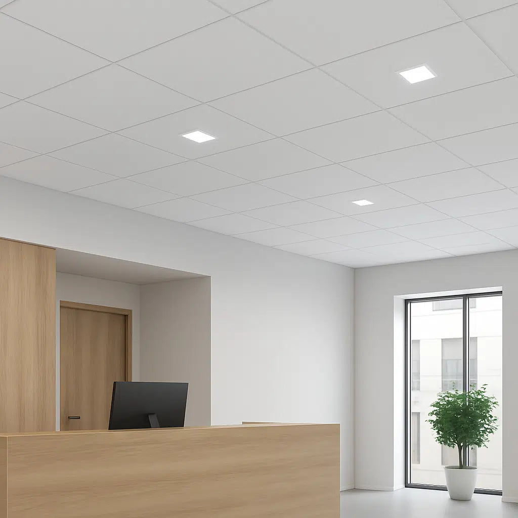 Spot encastré LED 6W - Carré - 120×120 mm