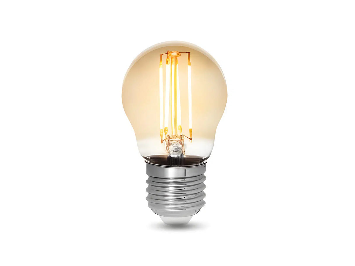 E27 LED Lamp filament P45 4W 2200K Amber dimbaar