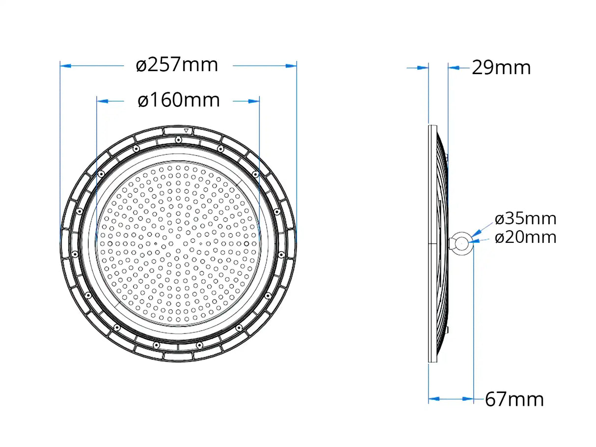LED UFO High Bay Basic 100W | 120lm/W