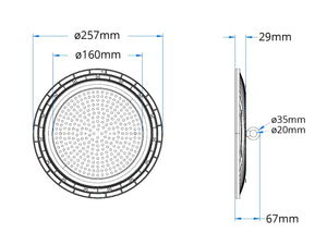 LED UFO High Bay Basic 100W | 120lm/W