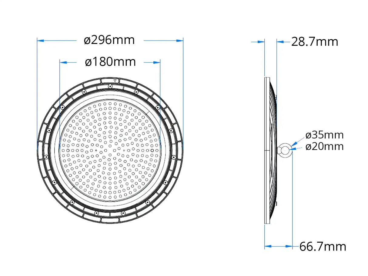 LED UFO High Bay Basic 150W | 120lm/W