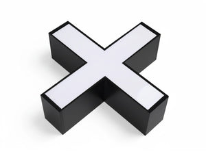Connecteur en X pour barres LED | Pour systèmes en grille et plus