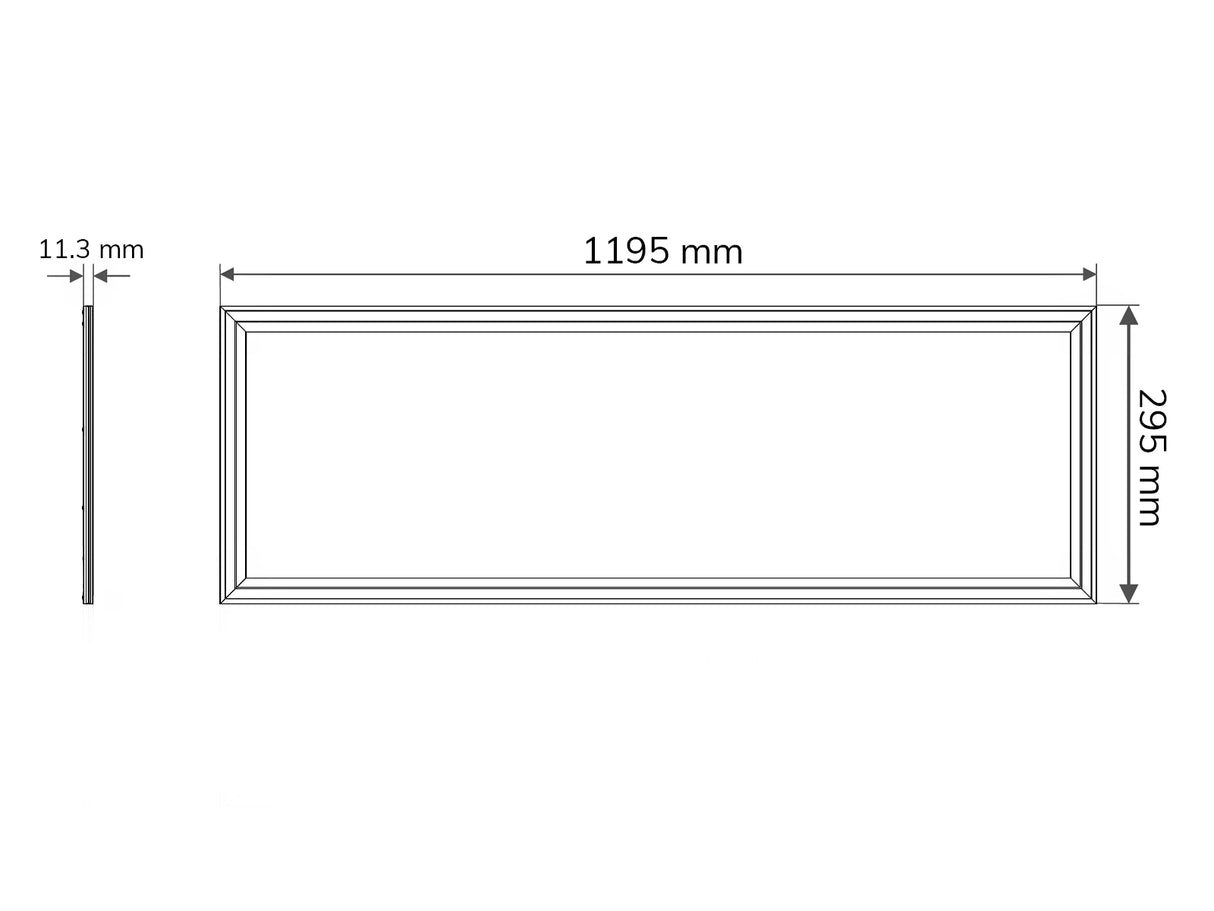 Panneau LED 30x120cm 25W 150lm/W Ultra Haut Lumen