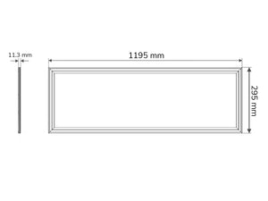 LED Panel 30x120cm UGR<19 36W 120lm/W High lumen
