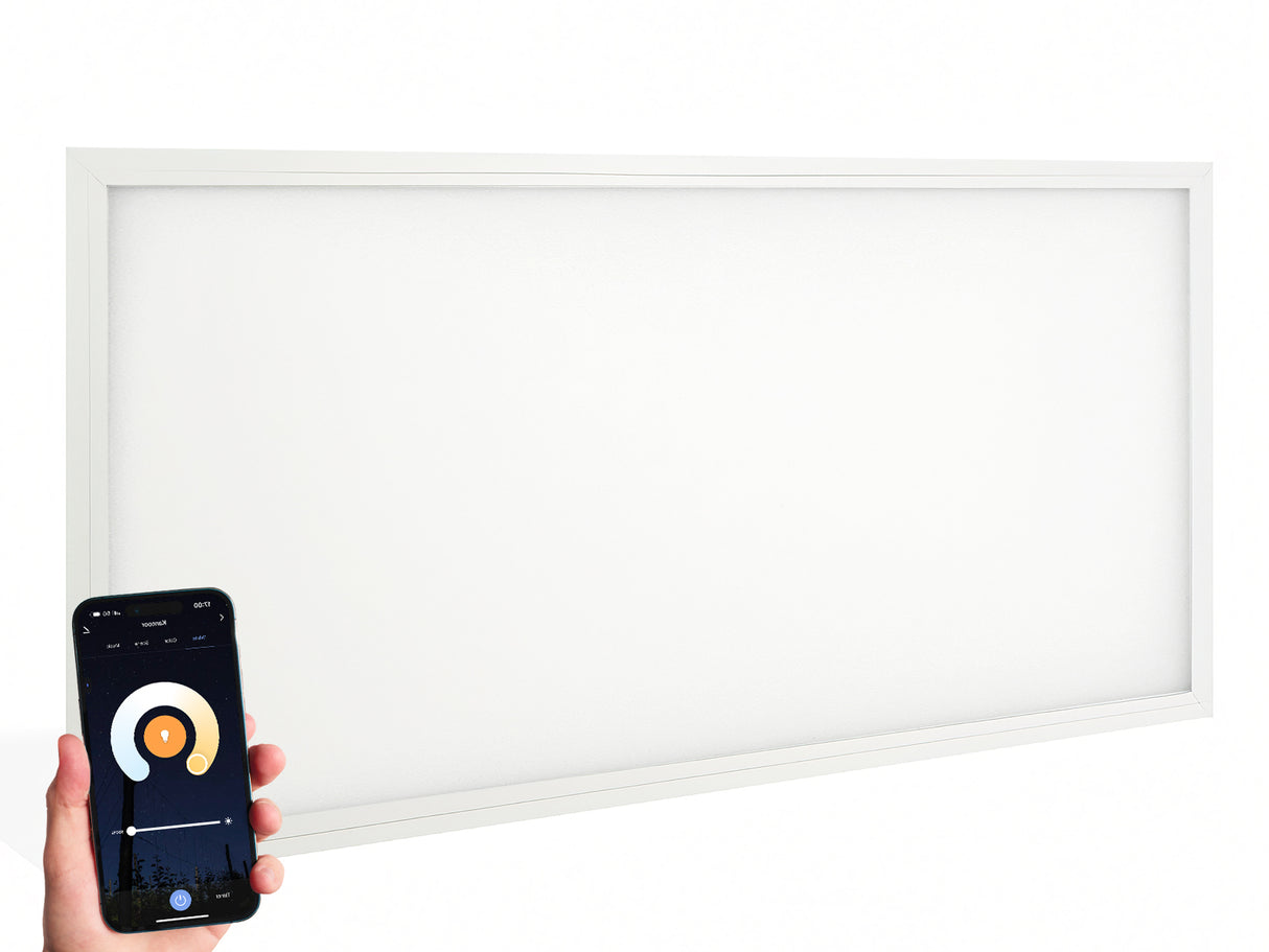 WiFi LED Panel 60x120cm CCT 3000K - 6000K 50W 100lm/W Edge-lit