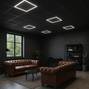 Panneau LED noir Hollow 60x60cm 36W Température de couleur réglable (CCT)