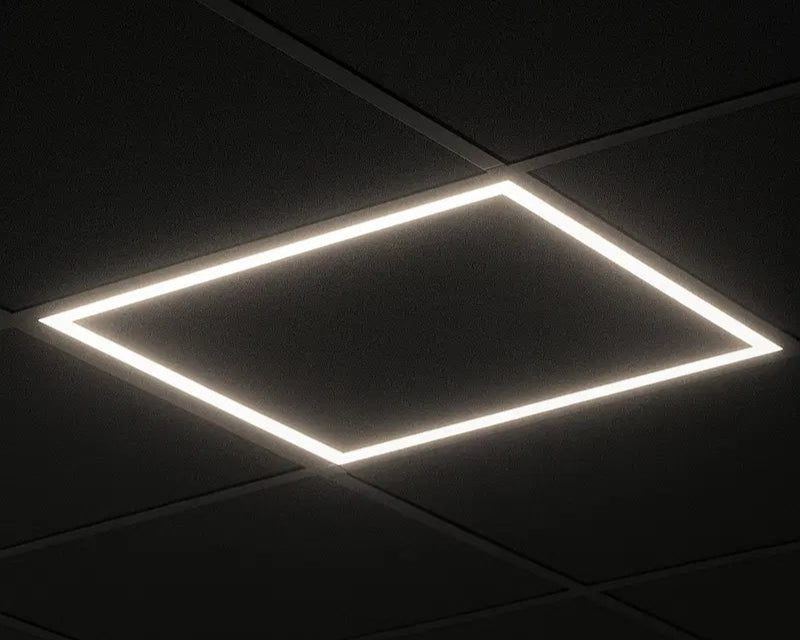 Panneau LED noir Hollow 60x60cm 36W Température de couleur réglable (CCT)