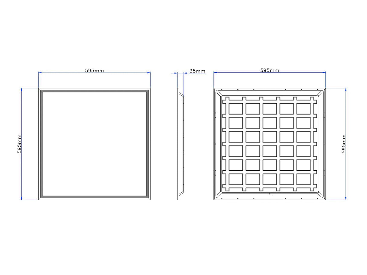 Panneau LED 60x60cm 28W 150lm/W