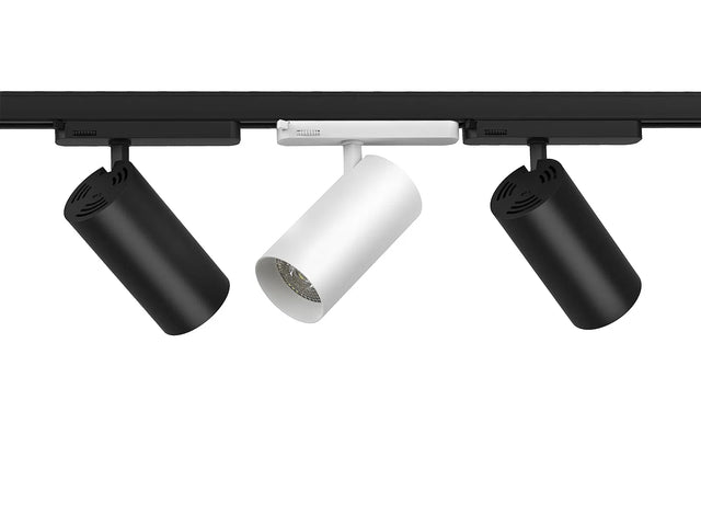 Integrated LED Railspot 3 fase 40W CRI>90, zijaanzicht en zwart (foto 2)