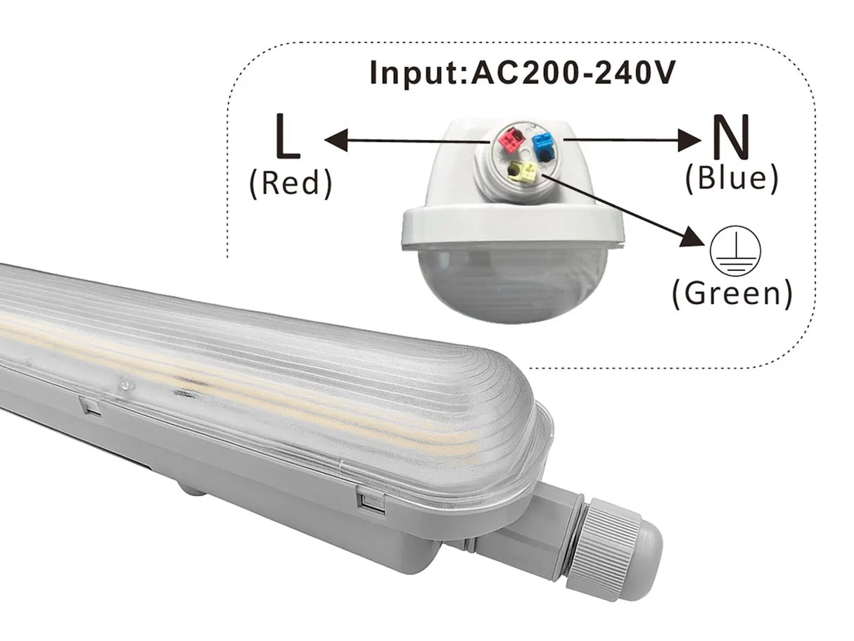 Éclairage LED Tri-proof 150cm 50W IP65 driver Philips 190lm/W