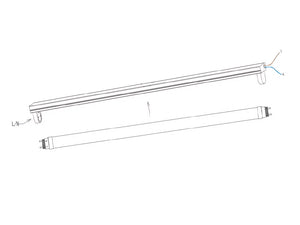 Tube LED T8 120cm 15/18W 200lm/W