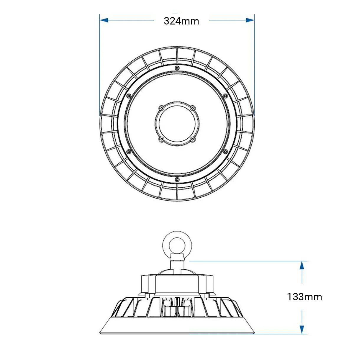 LED UFO Highbay 200W 150lm/W Dimmbarer Sosen LED-Treiber