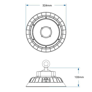 LED UFO Highbay 200W 150lm/W Dimmbarer Sosen LED-Treiber