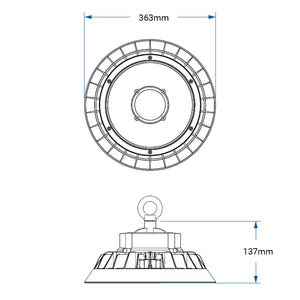 LED UFO Highbay 240W 150lm/W Driver LED Sosen à intensité variable