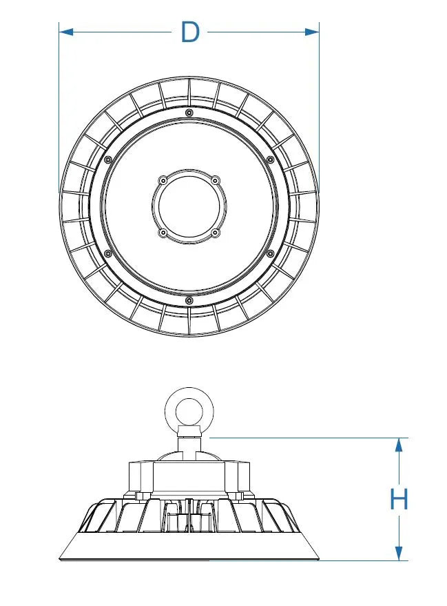 LED UFO Highbay 240W 150lm/W Sosen Driver Dimbaar