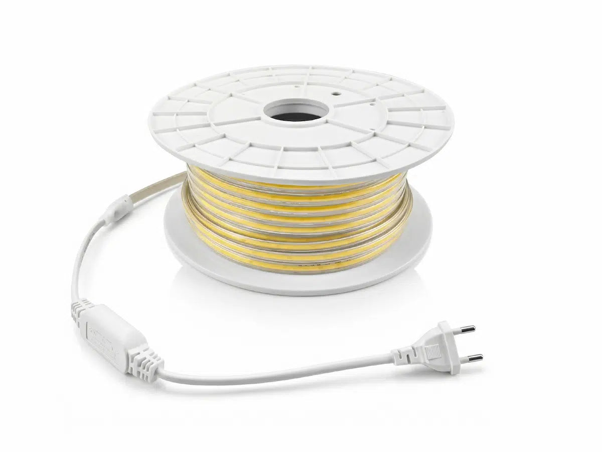 Ruban LED COB 230V 10W/m 100 lm/W IP65 50 mètres