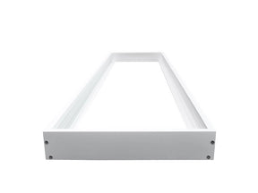 Wit Opbouw frame LED Paneel 30x120cm - Extra hoog 68mm, opbouwframe en voorkant in beeld