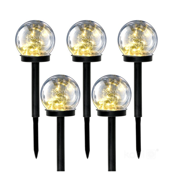 Lampe boule solaire LED 0,12W | Lot de 5