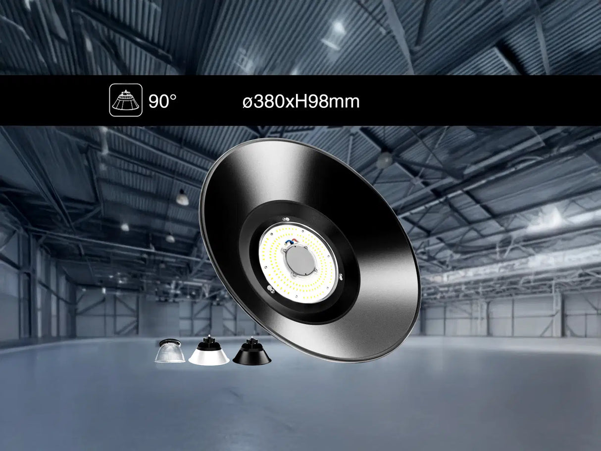 LED UFO Highbay reflector kap 380x98mm Aluminium