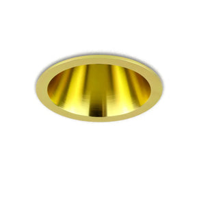 Gouden LED Inbouwspot 5W 3000K warm wit ⌀80mm Anti glare, 3000K en onderkant in beeld