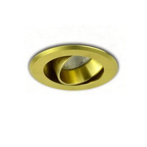 Gouden LED Inbouwspot 5W 3000K warm wit ⌀70mm kantelbaar, 3000K en onder een hoek